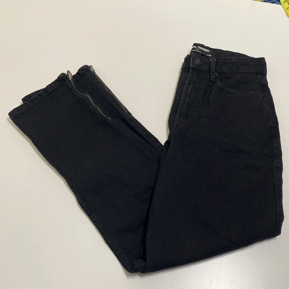 Social Tourist High Rise Ankle Zip Jeans